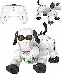 Uzaktan Kumandalı Sesli ve Işıklı Dokunma & El Hareketleri Algılayan Buhar Çıkartan Robot Köpek