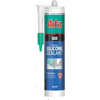Akfix Genel Amaçlı Silikon Mastik Şeffaf 100E 280 ml (Net 280 Gr)