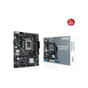 Verto Asus Intel Prıme H610M-K D4 Argb Ddr4 3200 HDMI Glan M.2 1700P (12-13-14. Nesil)