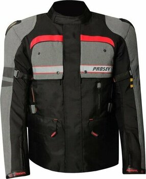 Prosev AT2202 Long 4 Mevsim Motosiklet Montu Kırmızı Gri - S - Siyah - Gri - Kırmızı
