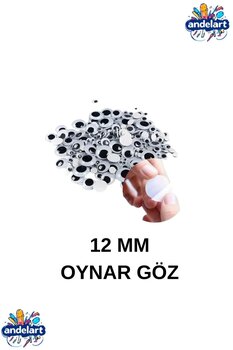 andelart Oynar Göz Siyah 12 mm 1 Paket