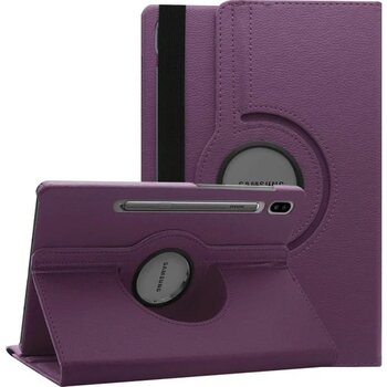 AktarMobile Samsung Galaxy Tab S8 11 Uyumlu 360° Dönebilen Akıllı Kapak Standlı Smart Uyku Modlu Mor Kılıf