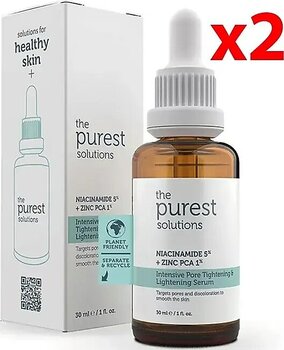 The Purest Solutions Gözenek, Sivilce Ve Siyah Nokta Karşıtı Niacinamide Serum 30 ml 2 Adet