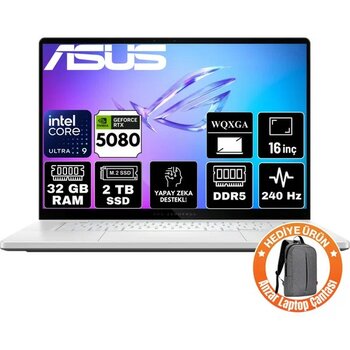 Asus Rog Zephyrus G16 Intel Core Ultra 9 285H 32GB 2TB SSD RTX5070TI 12GB 16" 2.5K 240Hz Dizüstü Bilgisayar