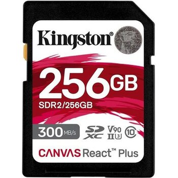 Elba Kingston SDR2-256GB Canvas React Plus Sdxc Uhs-Iı 300R-260W U3 V90 For Full Hd-4k-8k Hafıza Kartı