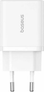 Baseus Cube C+U Type-C + USB Beyaz Hızlı Şarj Var 20W Şarj Cihazı