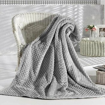 Merinos Tek Kişilik Pearl Tomurcuk 150 x 220 cm Gri Battaniye