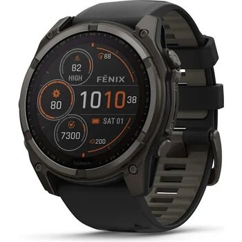 Garmin Fenix 8 Solar Sapphire Karbon Gri DLC Titanyum Siyah 51 mm Çakıl Grisi Akıllı Saat