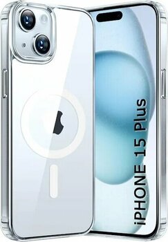 İphone 15 Plus Kılıf Magsafe Özellikli Şeffaf Silikon Kapak Şeffaf Diğer