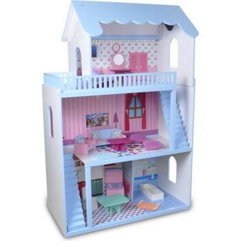 Renkli Ahşap Oyuncak Ev, Eğlenceli ve Güvenli Oyun Seti - Seçenek 1