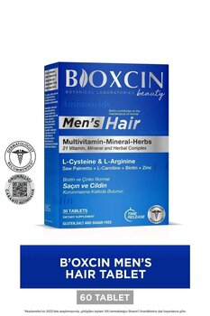 Bioxcin Mens Hair 30 Tablet - L Arginin Biotin Saw Palmetto L Carnitine Çinko L Sistein Keratin Bakı