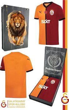 Galatasaray Orijinal 2024/2025 Parçalı İç Saha Taraftar Forma Gs Aslan Baskılı Hediyelik