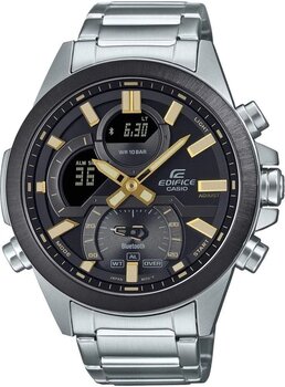 Casio Ecb-30Db-1A9df Edifice Quartz Çelik Gri Siyah Kadran 49 Mm Erkek Kol Saati