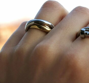 Roosvel Cartier Trinity Çelik Yüzük