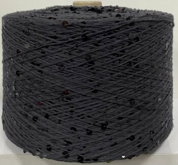 göçer Çanta İpi / Örgü İpi %100 pamuk füme 3mm+6mm iri pullu koyu füme el örgü ipi 200 gr