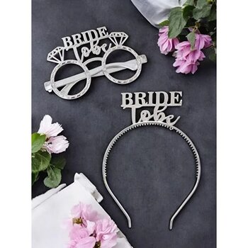 Bride To Be Taç Gözlük Set Bekarlığa Veda Parti Aksesuarı Gümüş