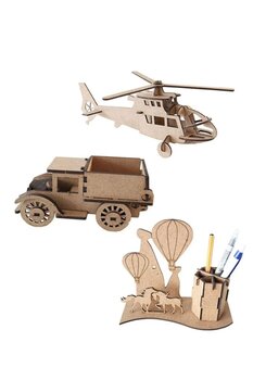 3D SERGİ 3D Ahşap Puzzle 3'lü Set BSP-3