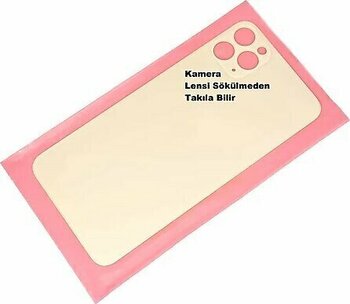 Tkgz iPhone 11 Pro Max Arka Kapak Cam Gold