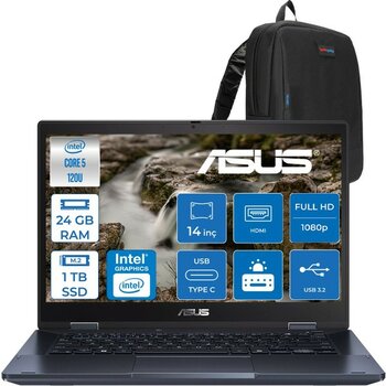 Asus Expertbook B3 Flip Intel Core 5 120U 24GB 1tb SSD Intel Graphics 14'' Fhd Dokunmatik Windows 11 Home Kalemli Katlanabilir Taşınabilir Bilgisay...