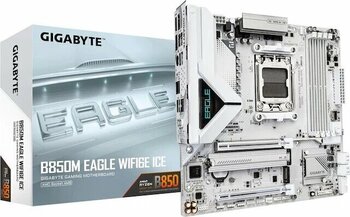 Gigabyte B850m Eagle Wıfı6e Ice Am5 Ddr5 8200mhz Oc Matx Gaming Aaaa11gıg0049