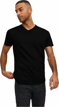 Jack & Jones Jack&Jones JJEORGANIC BASIC TEE SS V-NECK Erkek T-Shirt Siyah S Beden