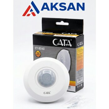 Cata CT-9243 360° Hareket Sensörü Sıva Üstü Pır Sensör Hassas Zaman Ayarlı 800W - 5 Adet