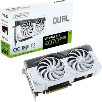 Asus DUAL-RTX4070S-O12G-WHITE NVIDIA GEFORCE 12GB GDDR6X 192bit 2550MHz HDMI 3xDP DLSS3 EKRAN KARTI