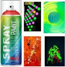MxS PREMİUM Neon Efekt Fosforlu Floresan Sprey Boya 400 ML