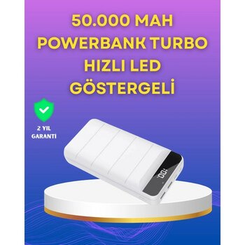 Ponna Lightning ve Type-C Girişli 50000MAH Powerbank