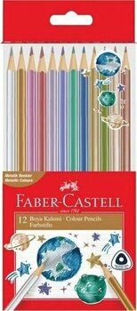 Faber-Castell Üçgen Metalik 12'li Boya Kalemi