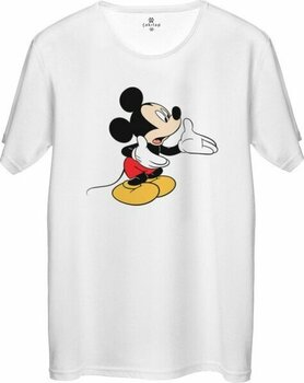 Çakılap Mickey Mouse Baskılı Tişört Unisex, Premium Kalite (Rgl-Çf) - Beyaz - 2XL