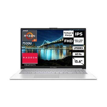 Asus VivoBook Go 15 AMD Ryzen 5 7520u 8 GB RAM 256 GB SSD Radeon Graphics 15.6" FHD FreeDOS E1504fa-nj115at1