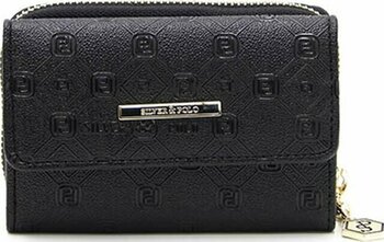 Cüzdan & Kartlık Kadın 1100-42413 Silver Polo Bayan Cüzdan M46 Siyah-mat Siyah Siyah