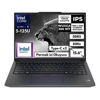 Lenovo ThinkPad E14 Gen 6 Ultra 5 125u 32 GB RAM 256 GB SSD Intel Graphics 14" Wuxga FreeDOS Notebook 21m7002ptxat16