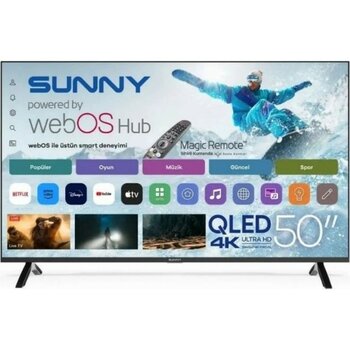 Sunny SN50QUPRL-W02M 50" 127 Ekran  Uydu Alıcılı 4K Smart Ultra HD webOS LED TV