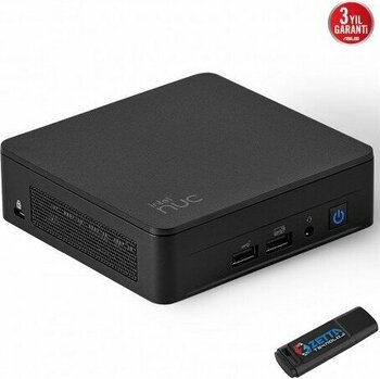 Asus NUC13 Pro Slim Kit Intel Core Vpro® 1350P 16GB 256GB SSD Windows 11 Home Wifi/bluetooth/thunderbolt Mini Bilgisayar NUC13L3KV5H05 + Zetta Flas...