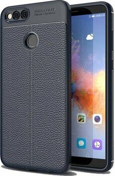 Adige Huawei Honor 7x Kılıf Niss Deri Görünümlü Silikon - Lacivert