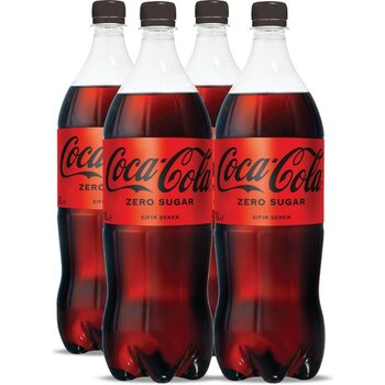 Coca-Cola Zero Sugar Pet 1 L X4 Adet