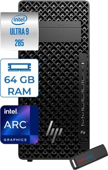 Hp Z2 Tower G1ı Intel Core Ultra 9 285K 64Gb Ddr5 4Tb Ssd Intel Arc Graphics  Windows 11 Pro Taşınabilir Bilgisayar A2kx9esp24 + Zettausbbellek