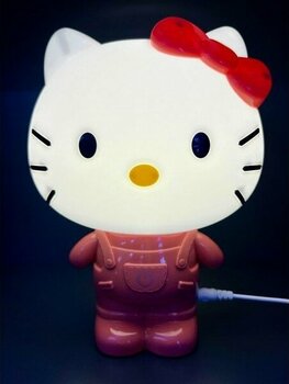 Doğan Hediyelik Hello Kitty 3 Kademe LED Işıklı Çocuk Masa Gece Lambası-3d Galaxy Kuromi My Melody Sevgili Oyuncak - Kırmızı