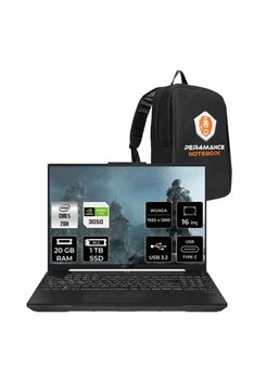 Asus Tuf Gaming F16 Core5 210H 20Gb 1Tb Ssd Rtx3050/6Gb 16" Wuxga 144Hz Fdos Laptop Fx607vj