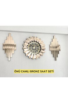 PAŞABAHÇE CAM ÖNÜ CAMLI SAAT SETİ 70 x 70 Beden