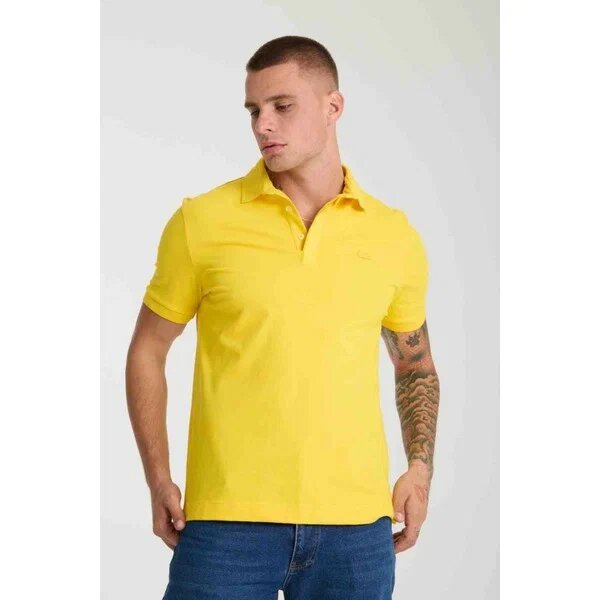 Lacoste Paris Regular Sarı Erkek XL Kısa Kol Polo