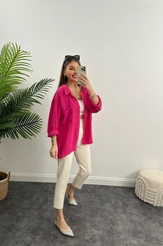 buqre's moda Lüx Kalite Basic Salaş Gömlek Standart Beden