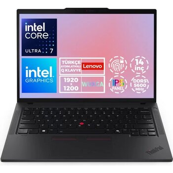 Lenovo Thinkpad T14 Gen 5 Ultra 7 155U 40GB 2tb SSD 14" Wuxga Freedos Taşınabilir Bilgisayar 21ML008MTX 006 - 2 TB - 40 GB