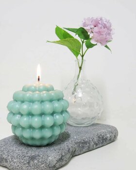 Missi Büyük Yeşil Top Bubble Mum (11 CM)