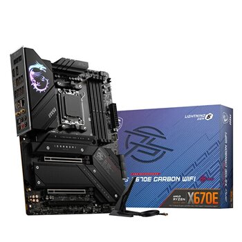 MSI X670e Carbon WiFi AMD X670 Soket 6600 MHz Ddr5 4 x m.2 AM5 ATX Anakart