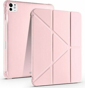 Ipad Pro 11 2024 M4 Uyumlu Katlanabilir Kalemlikli Uyku Modlu Standlı Akıllı Kılıf - İpad Pro 11 2024 - Pudra