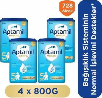 Aptamil 5 Prebiyotikli Çocuk Devam Sütü 800 Gr x 4 Adet 3200 Gr