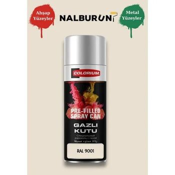 Colorıum Ral 9001 Krem 213 400 ml Özel Renklendirilmiş Selülozik Parlak Sprey Boya